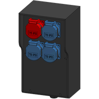 Hartgummiverteiler Typ 7250, schwarz