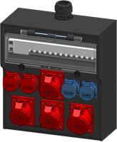 Hard rubber distributor box type 7700, black