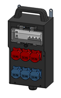 Mobile wall-mounted distribution box type 7300