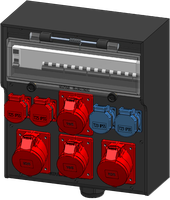 Hard rubber distributor box type 7700, black