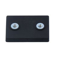 Magnetic clamp, rubberized, rectangular