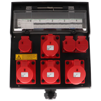 Hard rubber distributor box type 7700, black