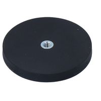 Magnetic clamp, rubberized, round