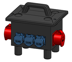 Mobile distribution box hard rubber type 6200