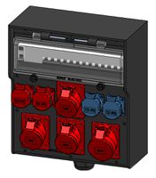 Hard rubber distributor box type 7700, black