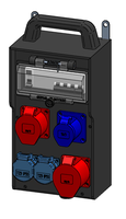 Mobile wall-mounted distribution box hard rubber