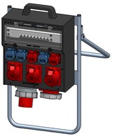 Mobile wall-mounted distribution box hard rubber type 7700